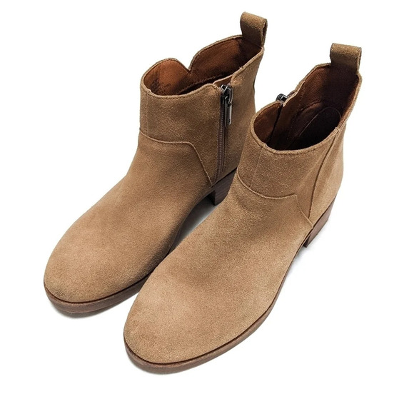 Lucky Brand Prenma Suede Tan Ankle Bootie size 6 - Picture 1 of 7